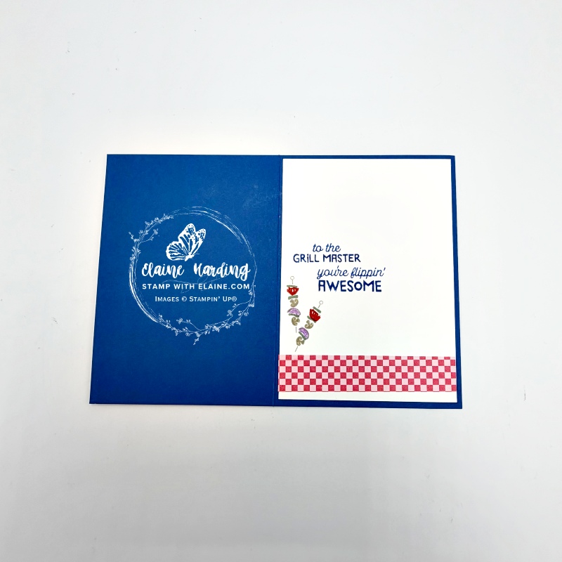 Inside blueberry bushel BBQ master card