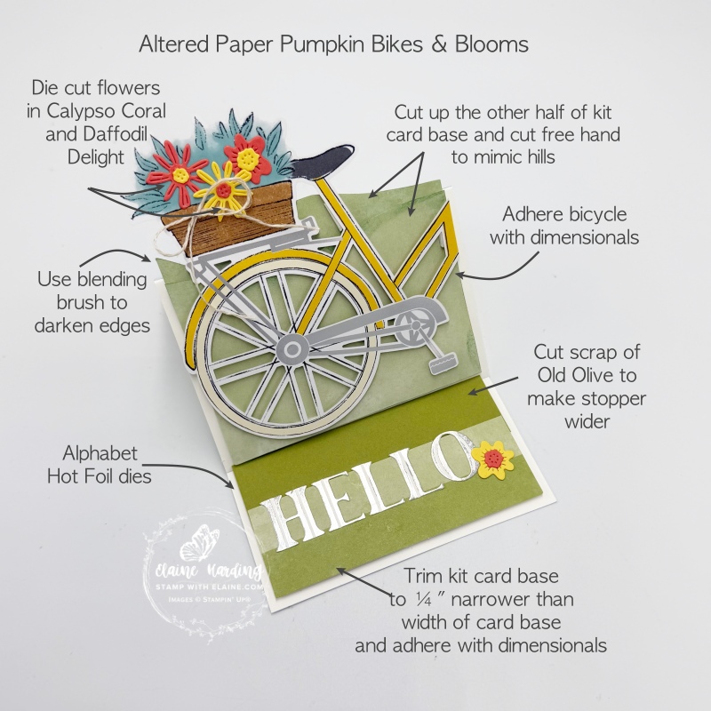 Paper pumpkin altered card 4 easel card upright picture instructions