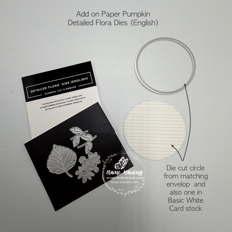 detailed flora dies to die cut envelop