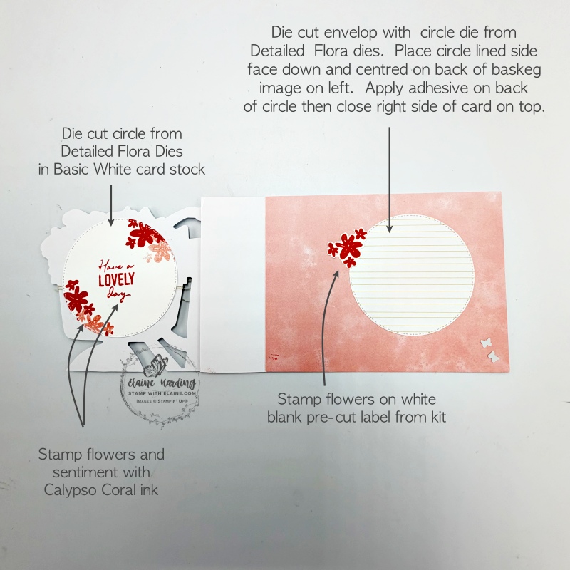 picture instructions for inside altered card 3 Bikes & Blooms