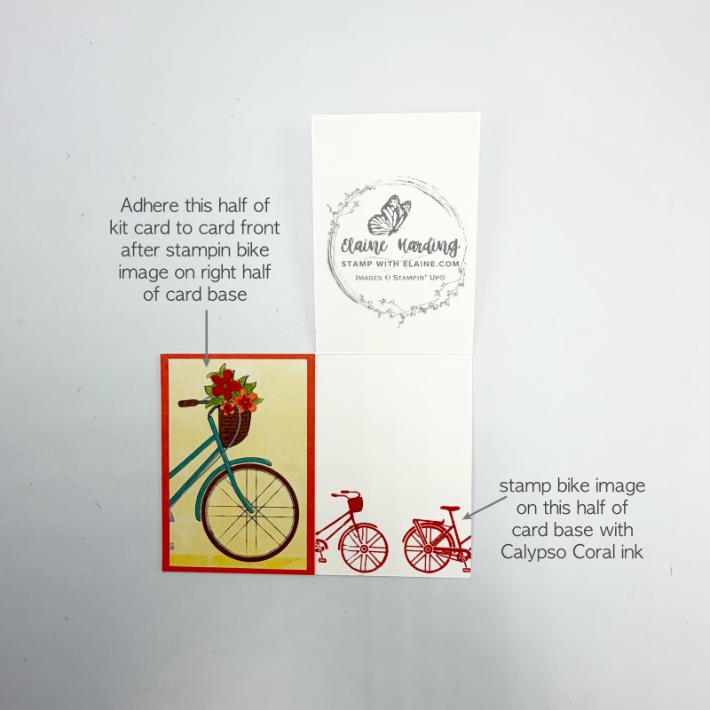 inside picture instructions altered paper pumpkin Bikes & Blooms card