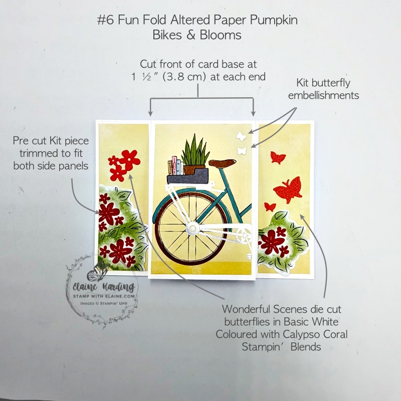 picture instructions mini centre altered paper pumpkin Bikes & Blooms with Wonderful Scenes dies