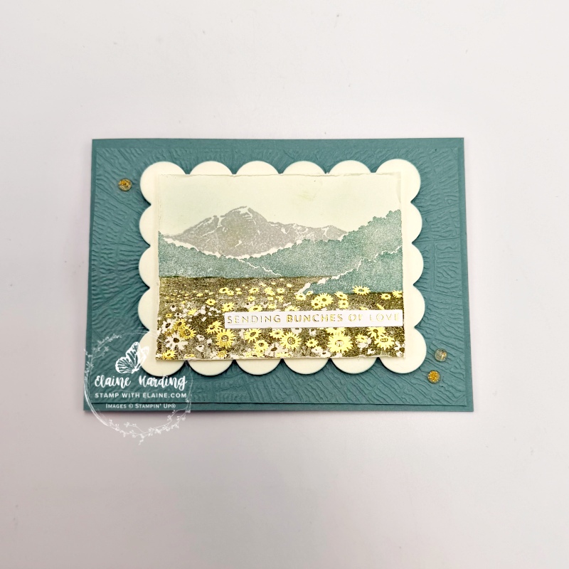 landscape embossed shimmering scenes and sweetly sentimental hot foiled birthday card