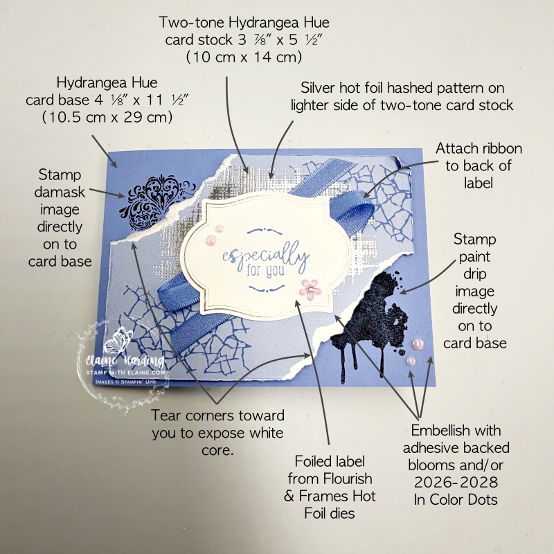 picture guide for assembling card front