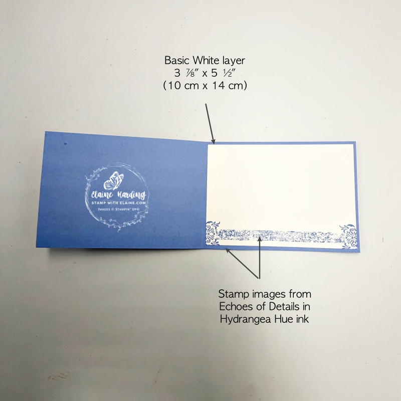 picture guide for assembling inside of generic card