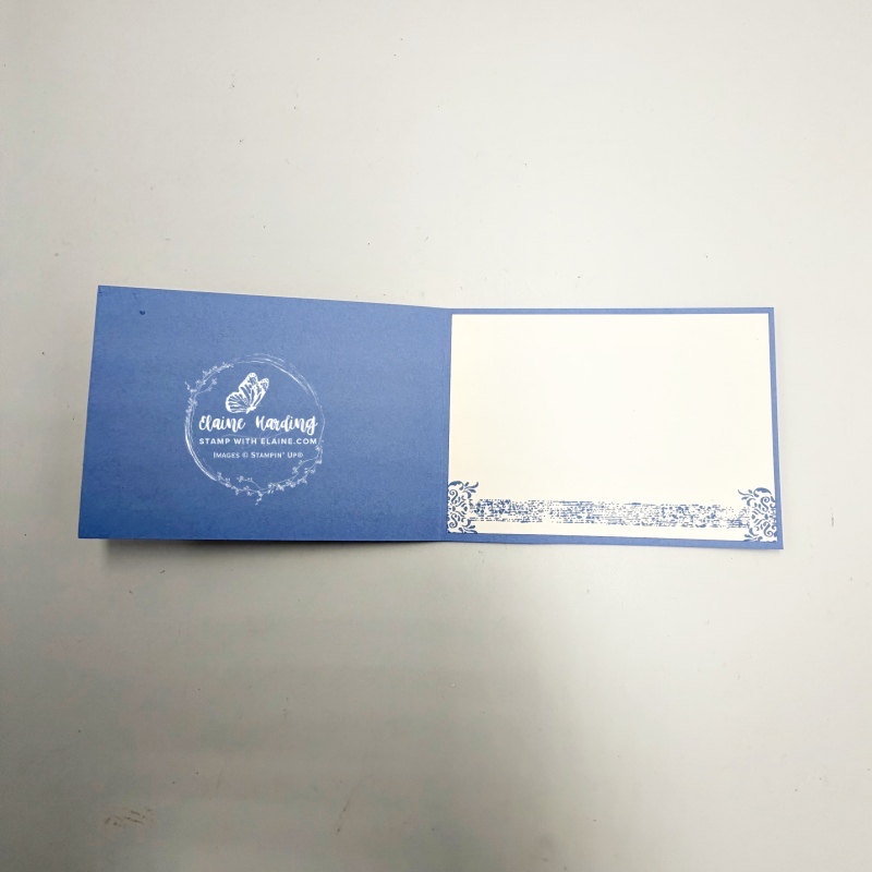 inside landscape generic silver hot foiled card with Echoes of Details and Flourish & Frames