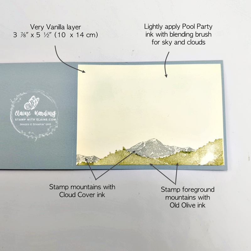 inside landscape Shimmering Scenes masculine birthday card