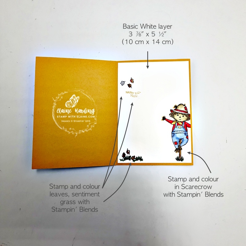 inside Golden Glow card for Fun for Fall