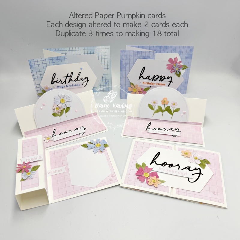 Alternate Paper Pumpkin cards 2 each of each of 3 designs