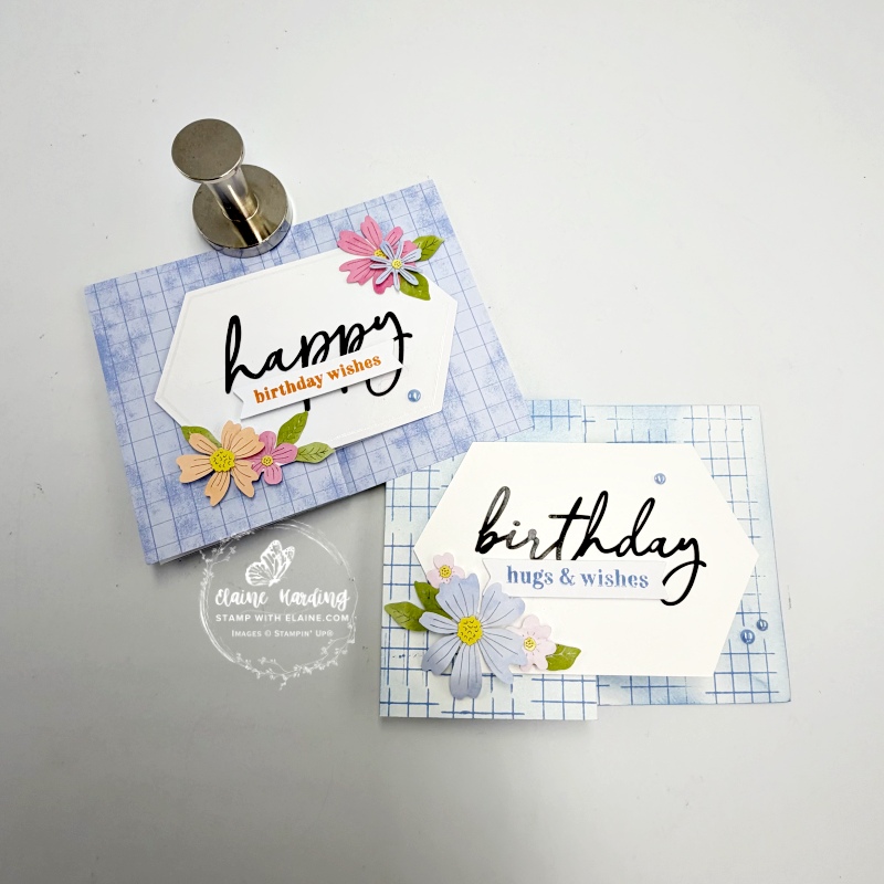 Altered cards from Design 1 of kit card Hooray for birthdays