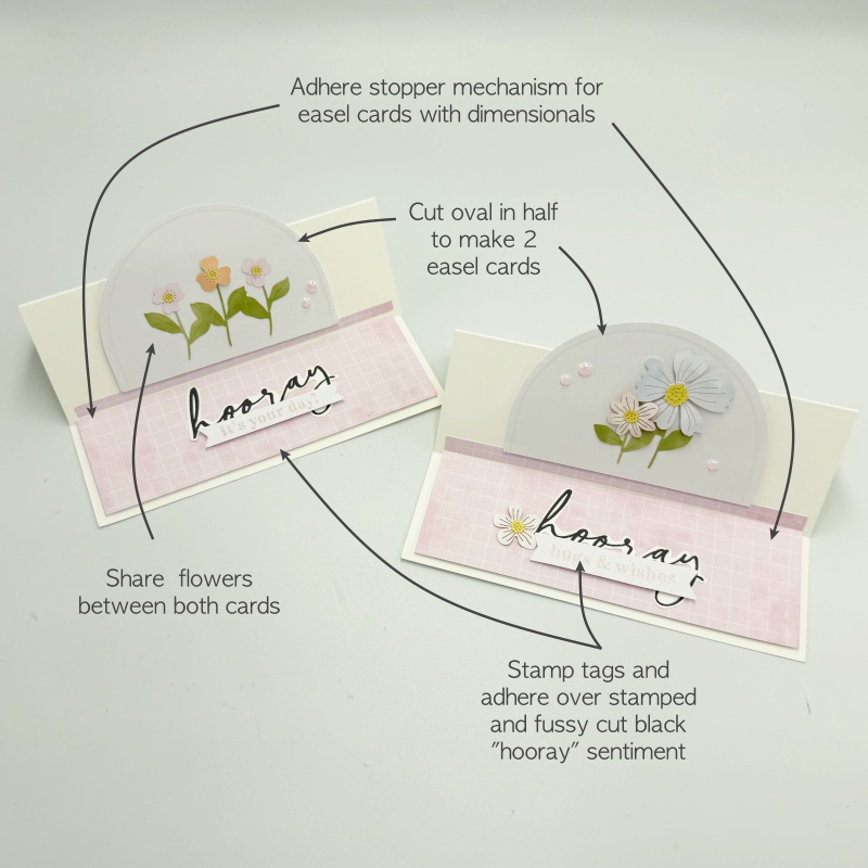 picture instructions for easel card stopper