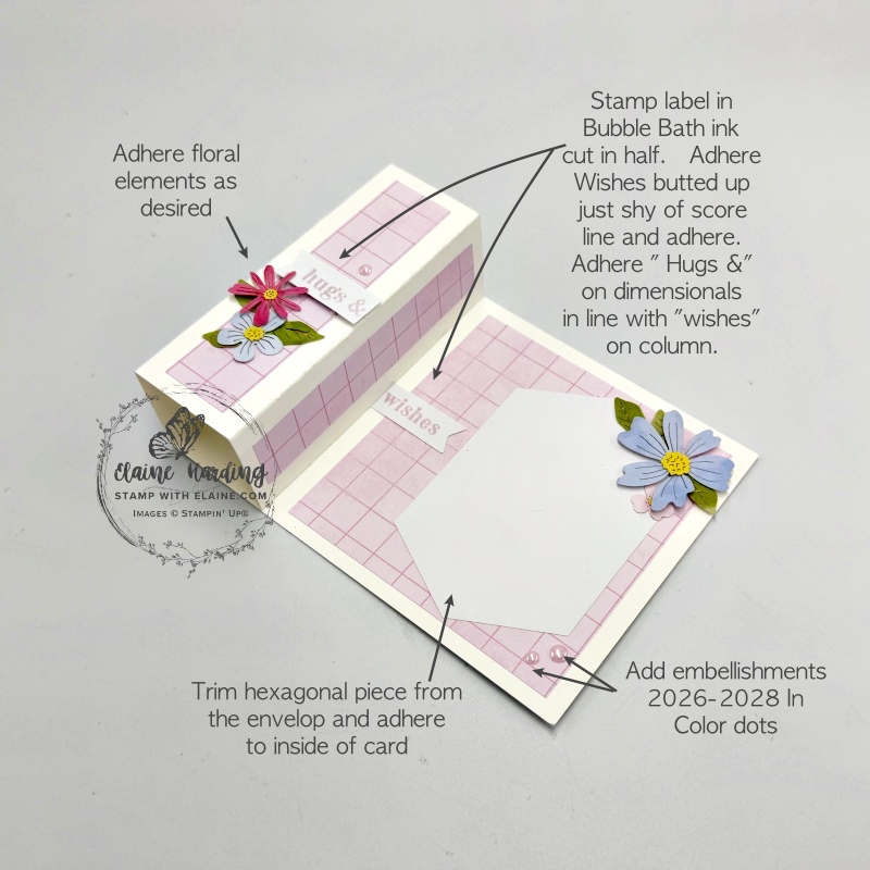 more picture instructions on decorating column card