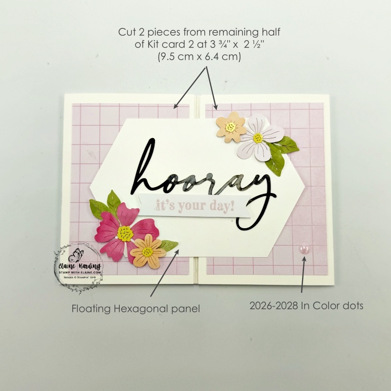 picture instructions for cutting decorative pieces for front of card