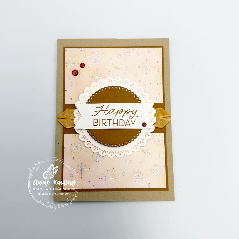 Crumb Cake Hot foiled Starry Night, Framed & Fabulous dies  birthday card