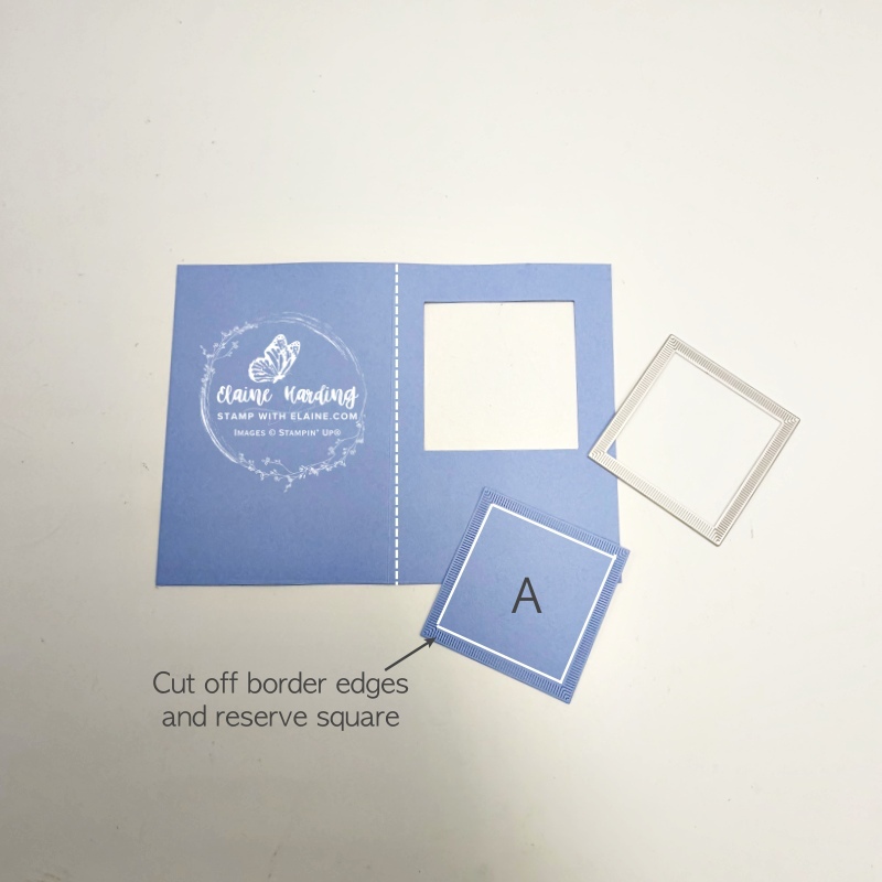 cutting off border edges and reserve  smaller square
