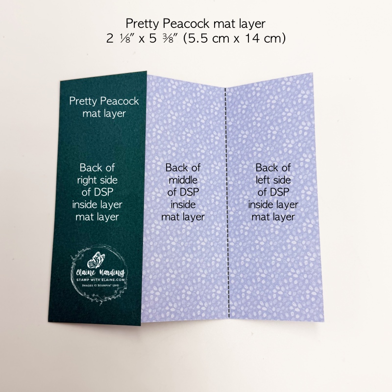 how to attach Pretty Peacock mat layer