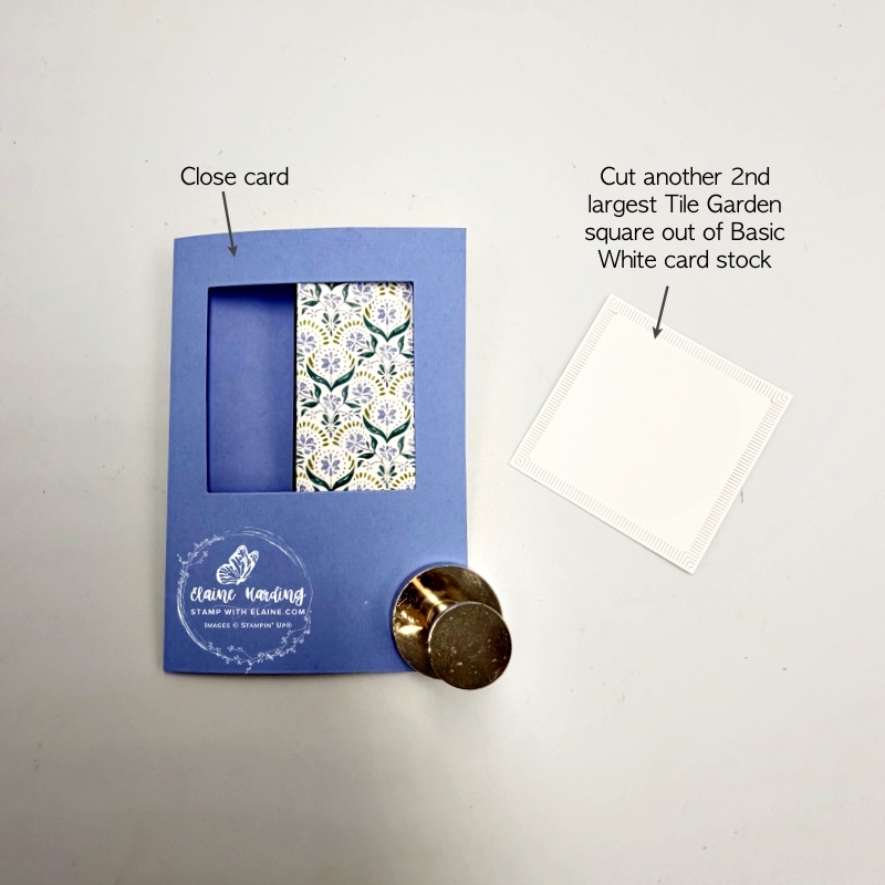 picture instructions on how to insert 2nd largest Tile Garden Square