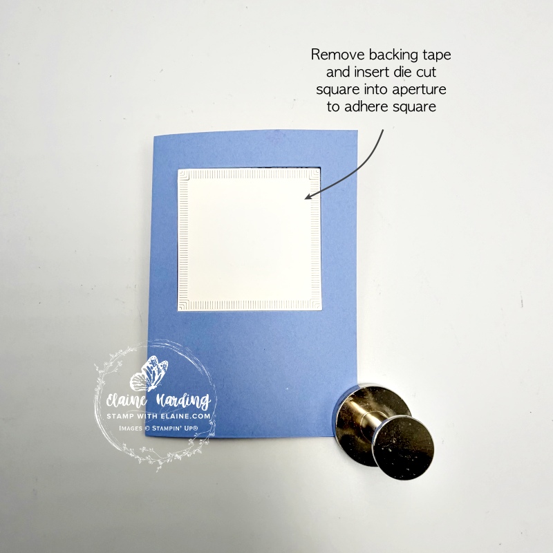 picture instructions on inserting square into aperture