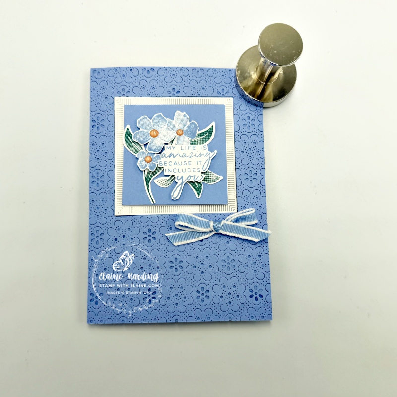 Embossed fun fold card