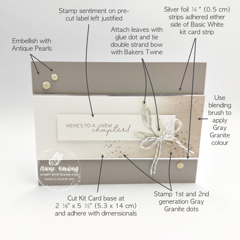 2nd altered Gray Granite Kit Card design 1 picture instructions