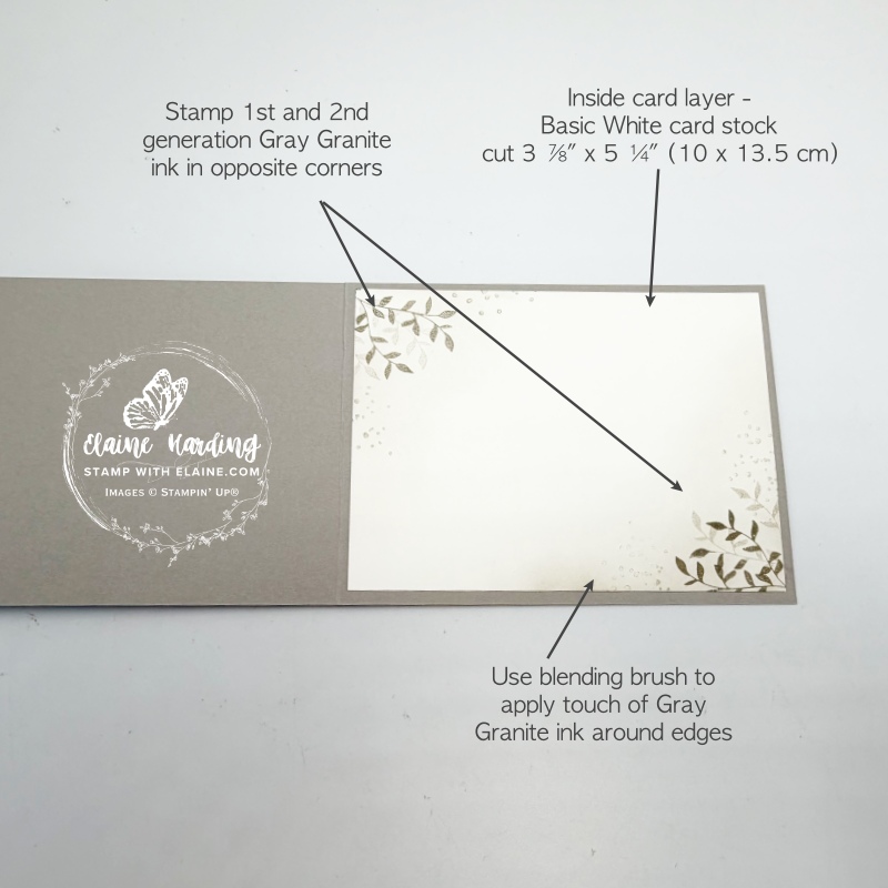 inside 2nd altered Gray Granite kit card design 1 picture instructions