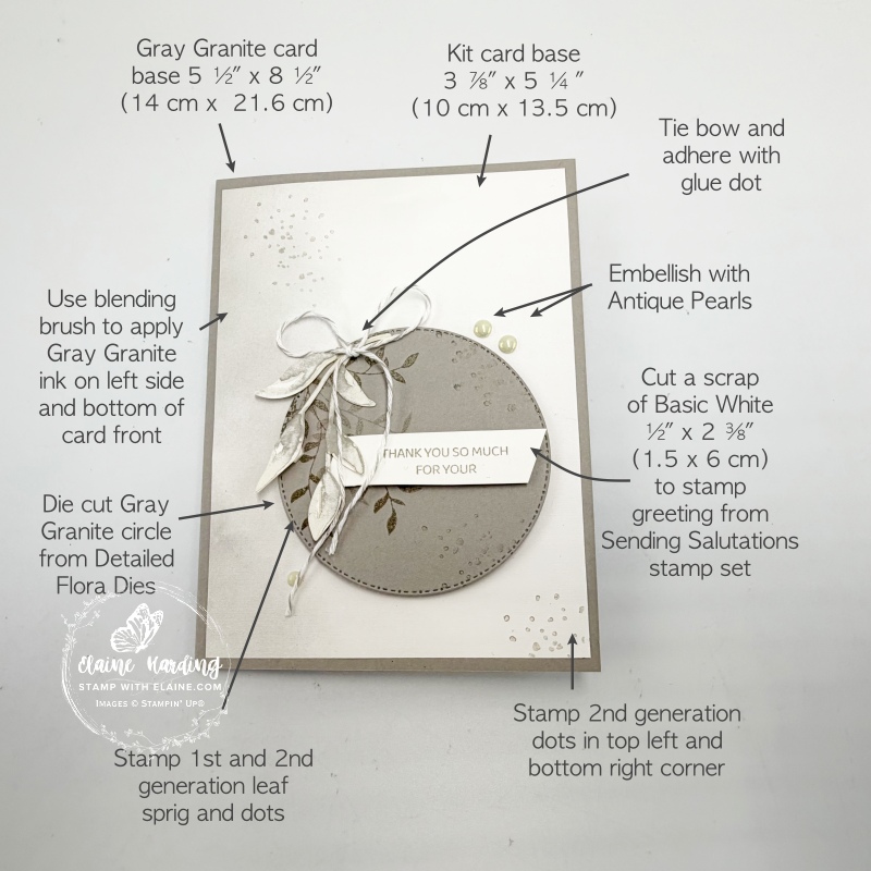 3rd altered gray granite kit card design 1 picture instructions