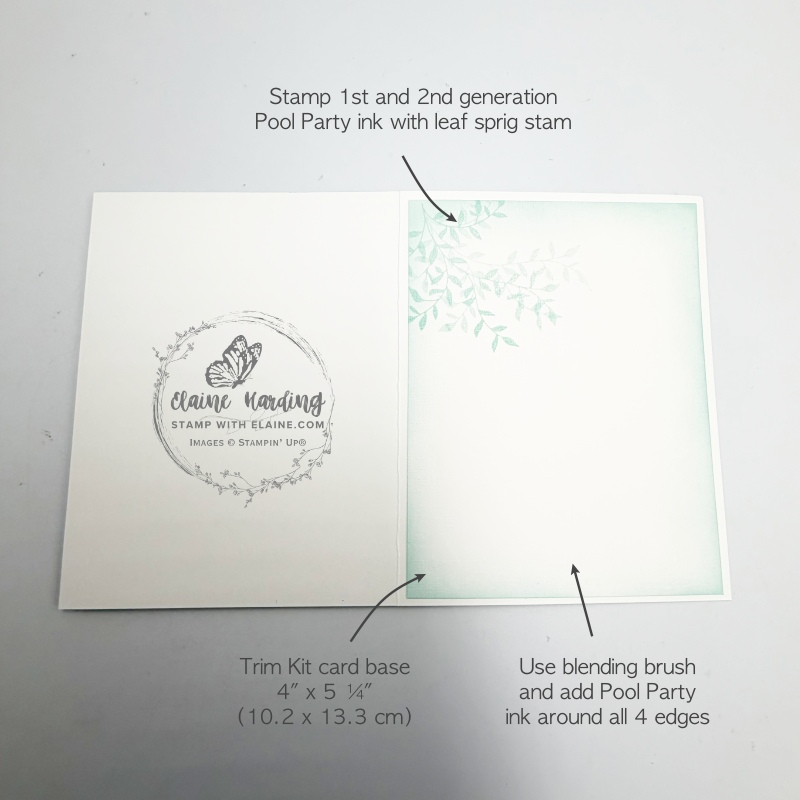 inside label frame pool party floral card