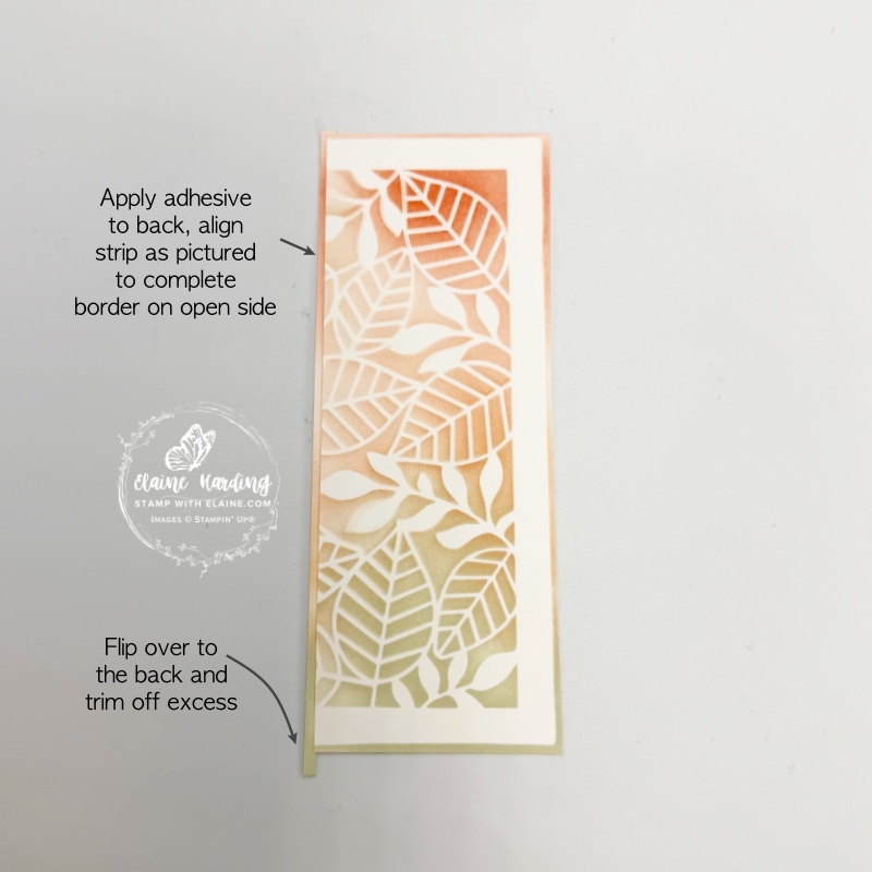 how to trim border to attach to open side of stencil once cut in half