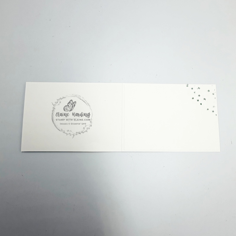inside landscape embossed hot foiled Graceful Evergreen Deer card