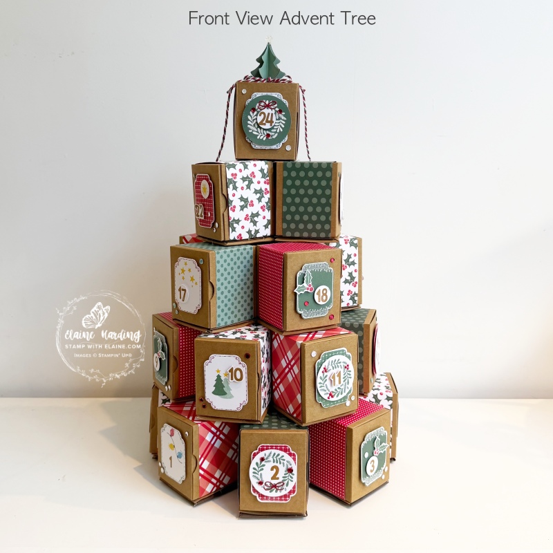 Tree Advent Calendar front view