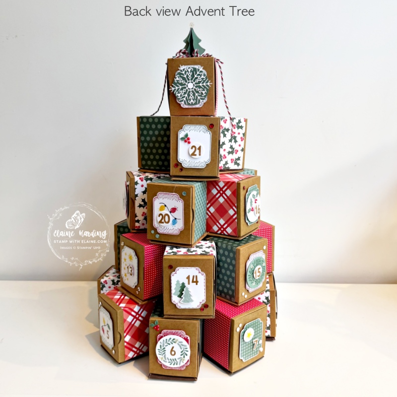 Tree Advent Calendar back view