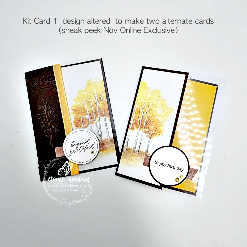 2 alternate card made with Kit Card 1 Aspens of Gratitude card front