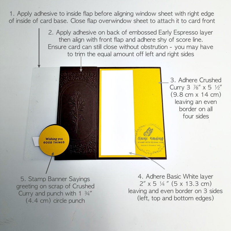 picture instructions of 2nd altered card for kit card design 1 of Aspens of Gratitude 