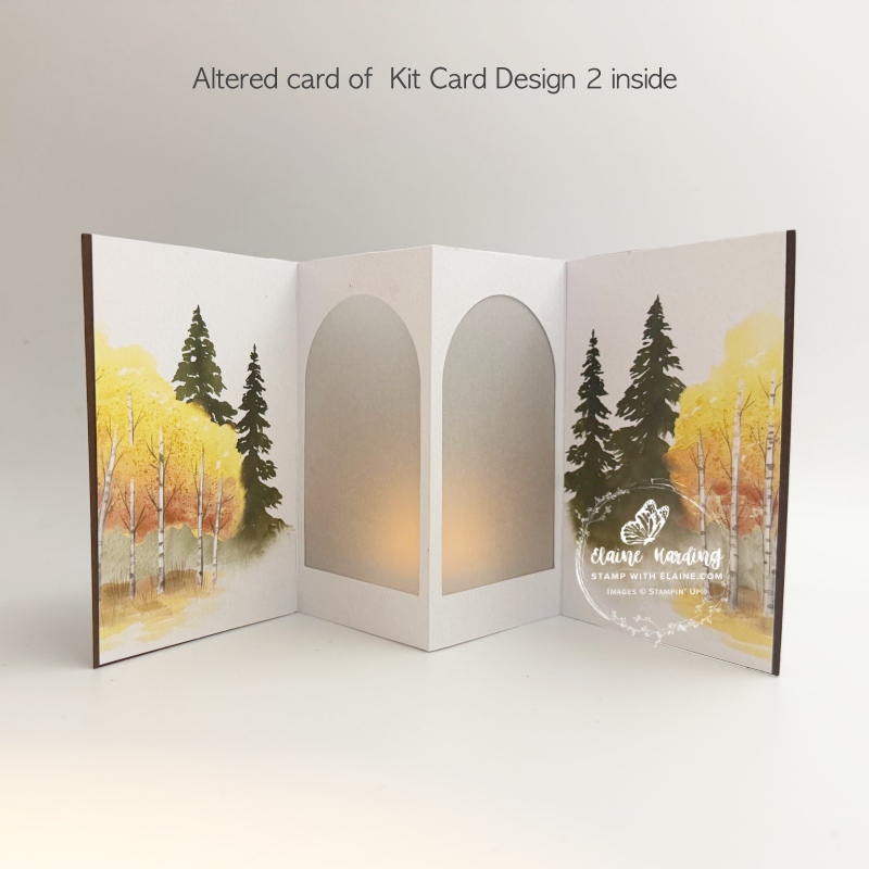 illuminary panels adhere to both left and right inside of card 
