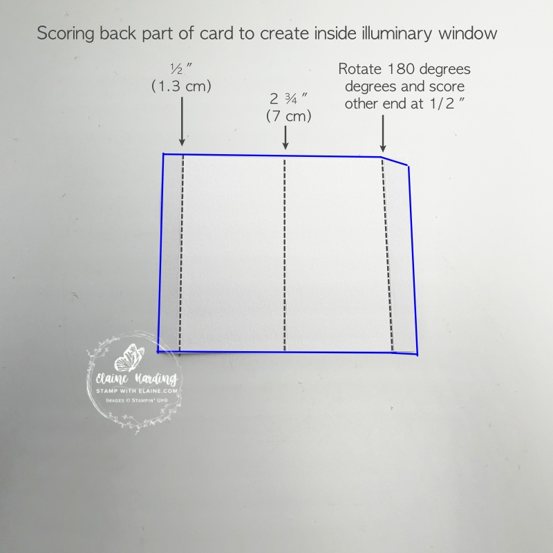 how to score back of card to make illuminary windows