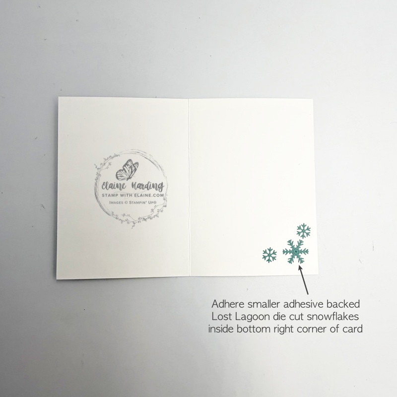 picture instructions inside pool party two tone dreamy snowflakes hybrid embossed christmas card
