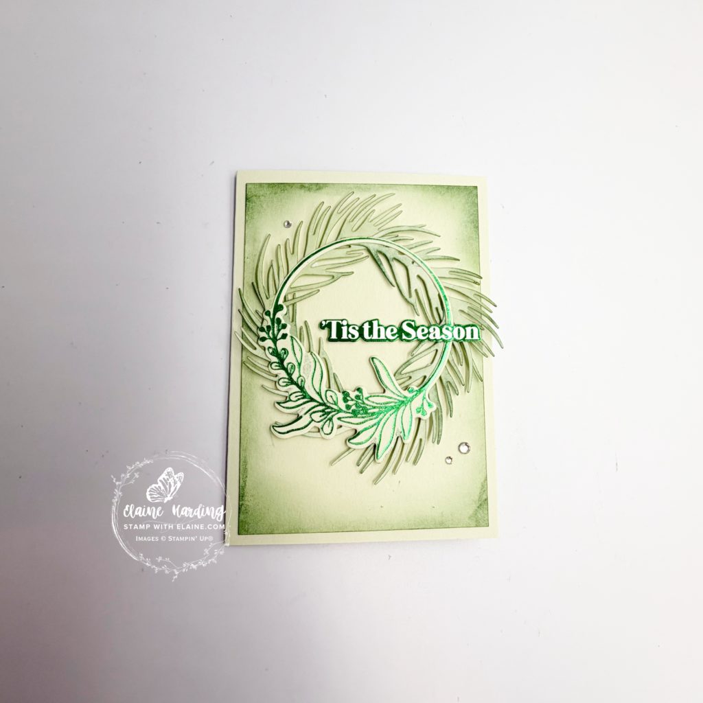 soft sea foam christmas card with Wreath & Wonder bundle