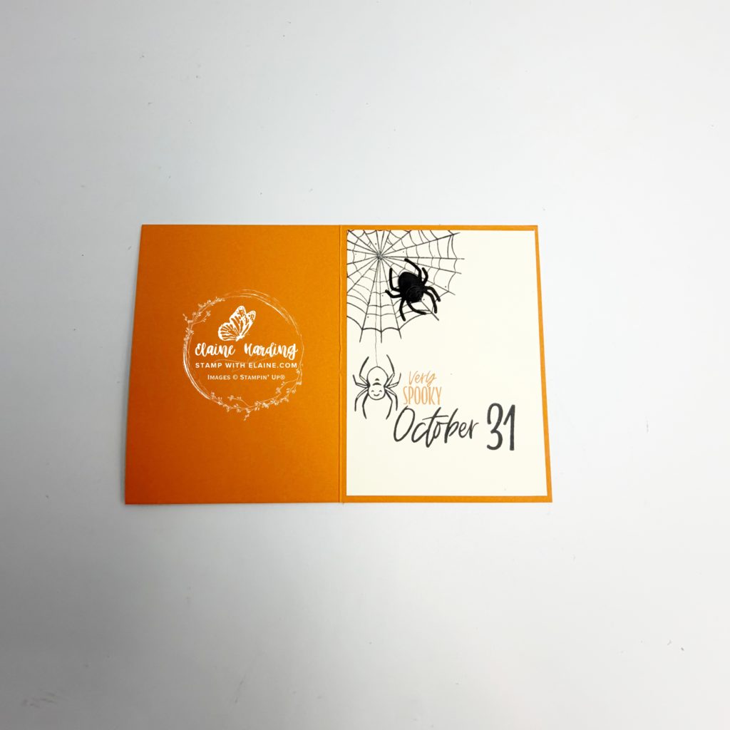 pumpkin pie halloween card with