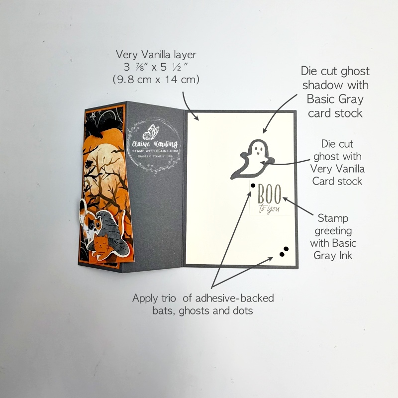 picture instruction on inside of halloween card oh my fright bundle