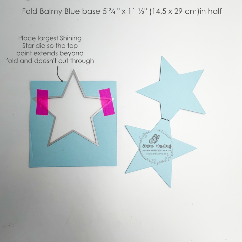 picture instructions on how to cut hinged star card base