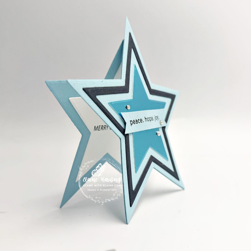complete star shaped hinged card