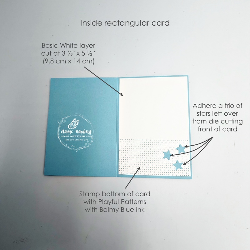 picture instructions for inside rectangular card