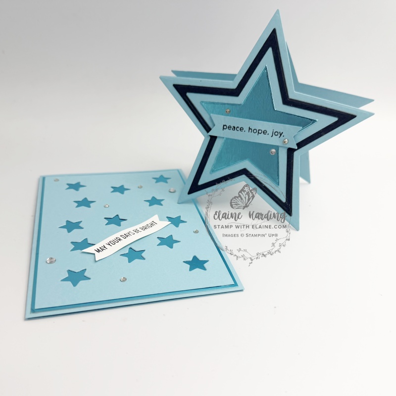two cards made with Shining Stars diesOctober 26 product of the month